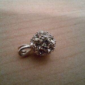 Silver Crystal Cluster Pendant